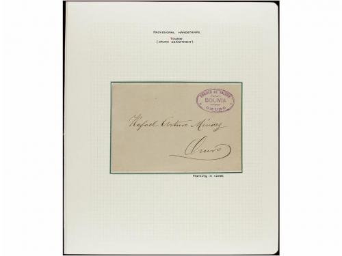 ✉ BOLIVIA. 1880-1936. MARCAS PROVISIONALES DE PORTES PAGADOS