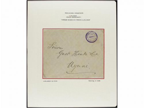 ✉ BOLIVIA. 1880-1936. MARCAS PROVISIONALES DE PORTES PAGADOS