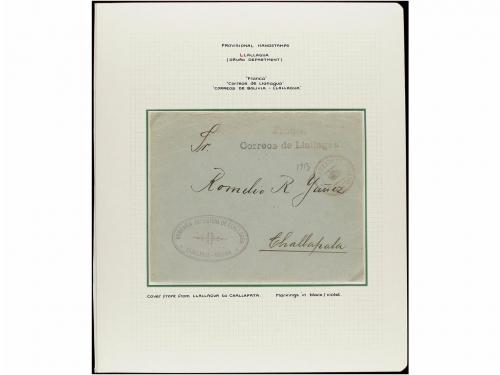 ✉ BOLIVIA. 1880-1936. MARCAS PROVISIONALES DE PORTES PAGADOS