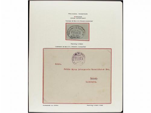 ✉ BOLIVIA. 1880-1936. MARCAS PROVISIONALES DE PORTES PAGADOS