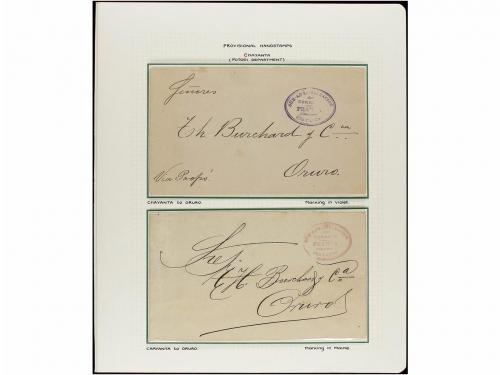 ✉ BOLIVIA. 1880-1936. MARCAS PROVISIONALES DE PORTES PAGADOS