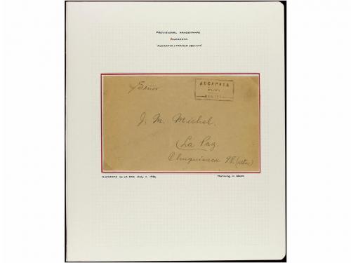 ✉ BOLIVIA. 1880-1936. MARCAS PROVISIONALES DE PORTES PAGADOS