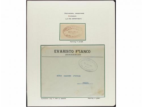 ✉ BOLIVIA. 1880-1936. MARCAS PROVISIONALES DE PORTES PAGADOS