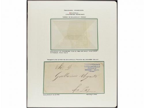 ✉ BOLIVIA. 1880-1936. MARCAS PROVISIONALES DE PORTES PAGADOS