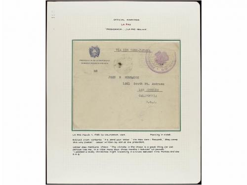✉ BOLIVIA. 1880-1936. MARCAS PROVISIONALES DE PORTES PAGADOS