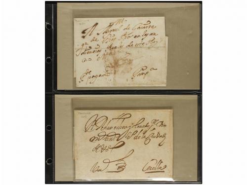 ✉ ESPAÑA: PREFILATELIA. 1643-1709. NAVARRA. Conjunto de 16 c