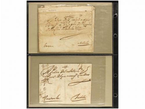 ✉ ESPAÑA: PREFILATELIA. 1643-1709. NAVARRA. Conjunto de 16 c