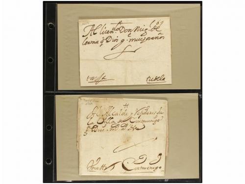 ✉ ESPAÑA: PREFILATELIA. 1643-1709. NAVARRA. Conjunto de 16 c