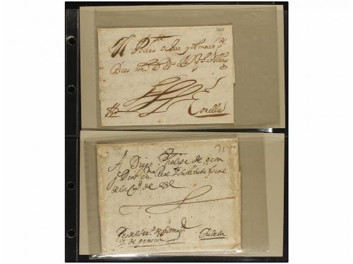 ✉ ESPAÑA: PREFILATELIA. 1643-1709. NAVARRA. Conjunto de 16 c