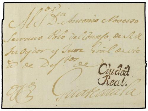 ✉ MEXICO. (1810 CA). Envuelta circulada A GUATEMALA. Marca C