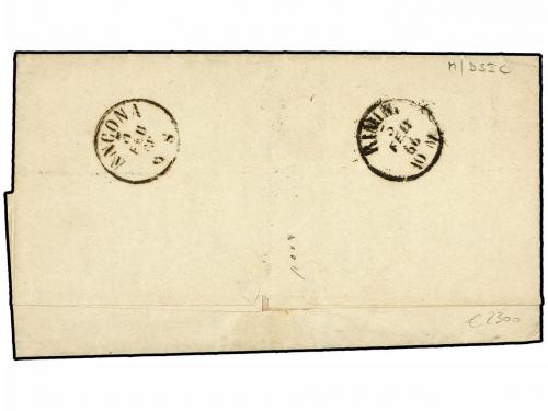 ✉ SAN MARINO. 1866 (Feb 3). Entire letter franked by Italy 1