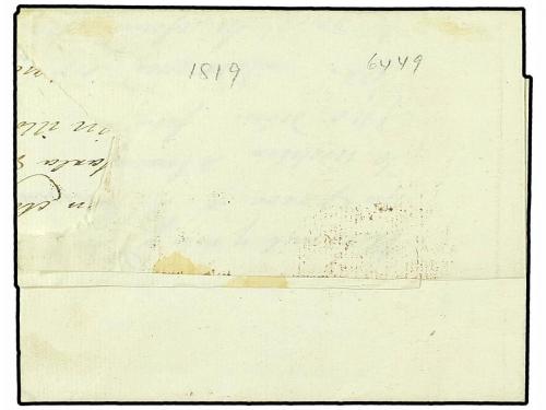 ✉ MEXICO. 1819 (28-Dic.). SOMBRERETE a ZACATECAS. Marca SOMB