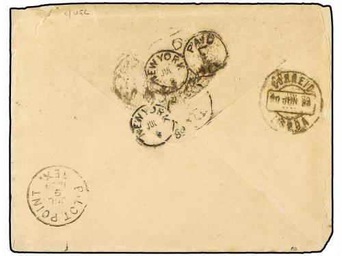 ✉ ANGOLA. 1889. CUNGA (Angola) a U.S.A. Sobre del CAMINHO DE