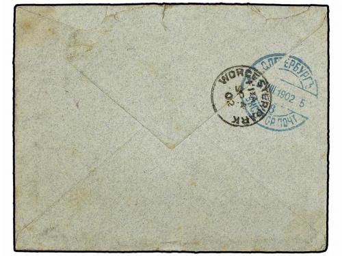 ✉ GRAN BRETAÑA. 1902. ALDEBURGH to WORCESTER. 1/2 d. green r