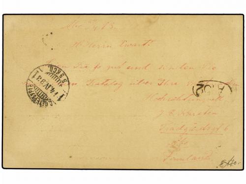 ✉ FINLANDIA. 1893. ABO (Finland) to AMSTERDAM (Netherlands).