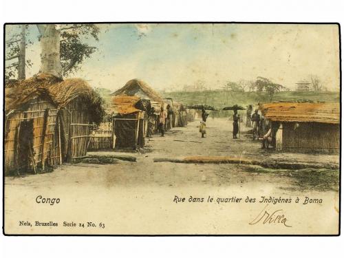 ✉ CONGO BELGA. 1905. MATADI (Congo) to RAGUSA (Italy). Postc