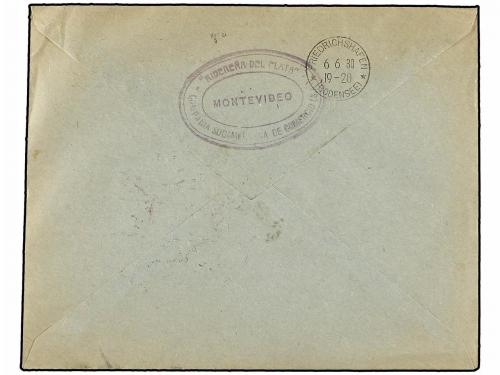 ✉ ZEPPELIN. 1930. MONTEVIDEO a FRIEDRISHAFEN. Circulado por 