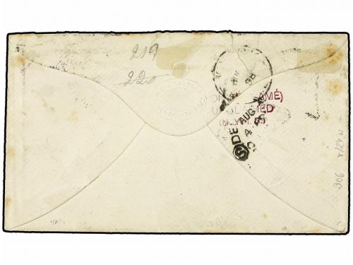 ✉ GRAN BRETAÑA. 1888. LONDON to U.S.A. 1 p. lilac (2) and 1 