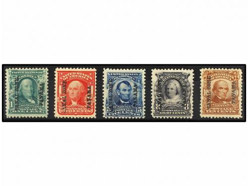 (*) ESTADOS UNIDOS. Sc. 4/8. 1904. CANAL ZONE. Complete set.