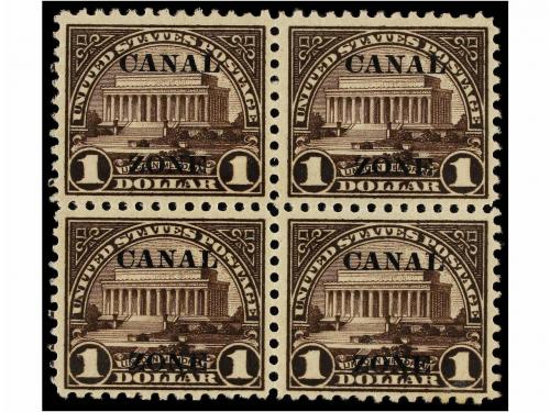 (*) ESTADOS UNIDOS. Sc. 78/81 (4). 1924-25. CANAL ZONE. 15 c