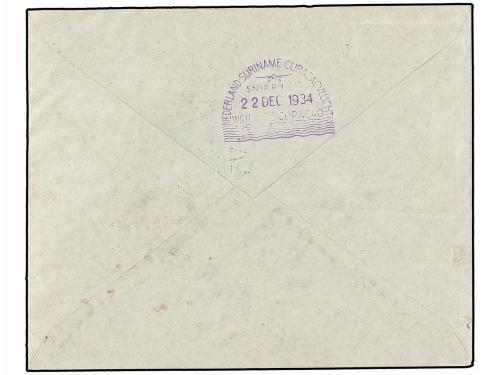 ✉ HOLANDA. 1934 (8-X). GRAVENHAGE to CURAÇAO. FIRST FLIGHT r