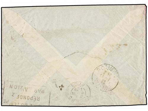 ✉ FRANCIA. 1938 (9-2). PARÍS a SOUSSE (Tunisie). 65 cts. 1 F