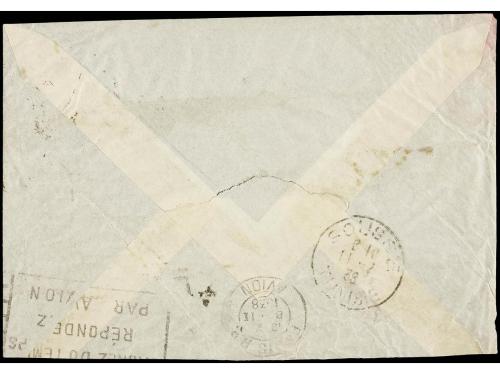 ✉ FRANCIA. 1938 (9-2). PARÍS a SOUSSE (Tunisie). 65 cts. 1 F