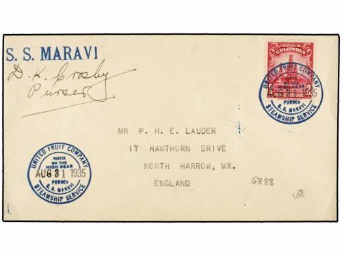 ✉ COLOMBIA. 1928-37. COMPAÑIA MARÍTIMA UNITED FRUIT COMPANY 