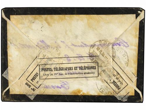 ✉ FRANCIA. 1931 (9-2). FRANCIA a TUNISE. Carta recuperada de