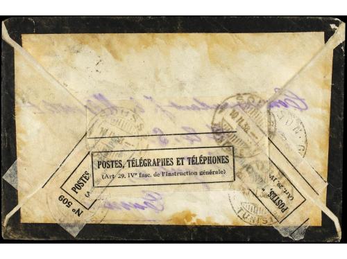 ✉ FRANCIA. 1931 (9-2). FRANCIA a TUNISE. Carta recuperada de