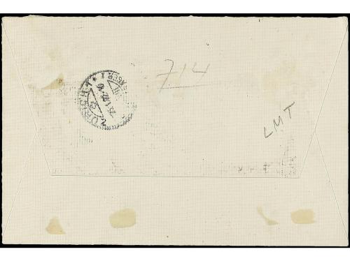 ✉ LITUANIA. Yv. A-1/7. 1922 (19-I). KAUNAS a ZURICH. Serie c