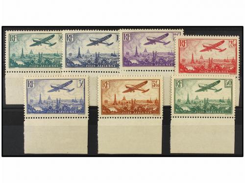 ** FRANCIA. Yv. A-8/14. 1936. Complete set, never hinged. LU