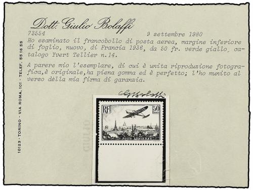 ** FRANCIA. Yv. A-8/14. 1936. Complete set, never hinged. LU
