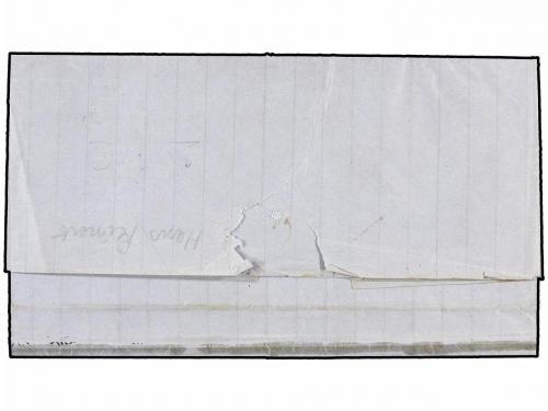 ✉ PERU. Sc. 14 (3). 1870. TACNA a COCHABAMBA.1 dinero verde,
