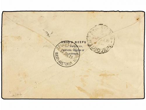 ✉ PAPUA Y NUEVA GUINEA. 1919. PORT MORESBY to AUSTRALIA. 4 d