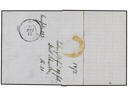 ✉ ALEMANIA ANTIGUOS ESTADOS: BAVIERA. Mi. 22, 24. 1872. LUDW