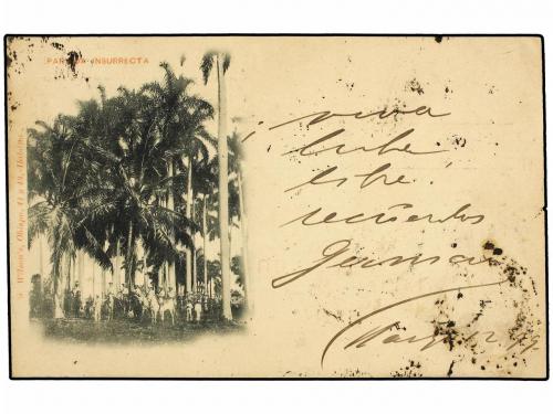 ✉ CUBA. 1899. Interesante tarjeta Postal "Partida Insurrecta