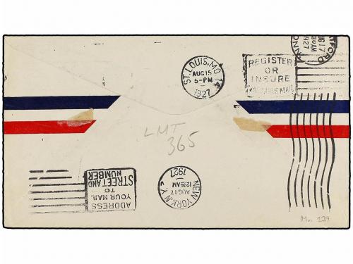 ✉ ESTADOS UNIDOS. 1927 (15-VIII). SPRINGFIELD to NEW YORK. 1