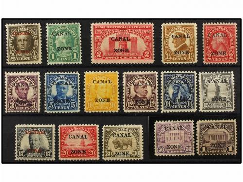 * ESTADOS UNIDOS. Sc. 84/96. 1925-26. CANAL ZONE. Complete s