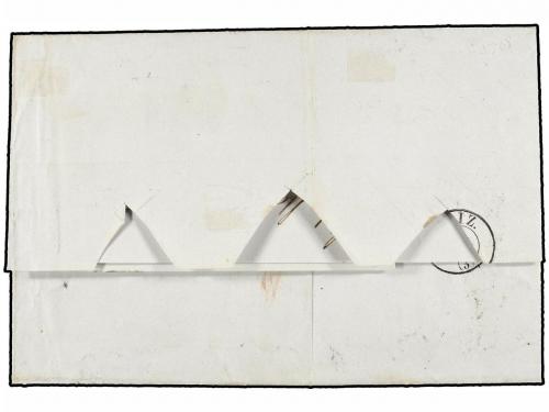 ✉ GIBRALTAR. Ed. 48 (5). 1858. GIBRALTAR a CÁDIZ. 4 cuartos 