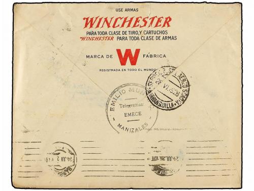 ✉ COLOMBIA. 1936. SCADTA. MANIZALES a BARCELONA (España). So
