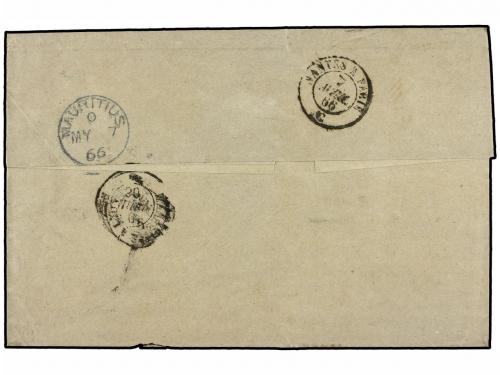 ✉ MAURICIO. 1866. NANTES (Francia) a MAURICE. Fechador de sa