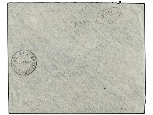 ✉ CONGO BELGA. 1935 (21-II). LULUABOURG a BRUSELAS. Primer v