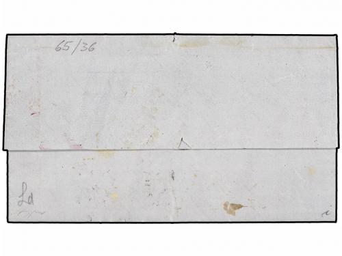 ✉ INDIA. 1853. PONDICHERY a MARSEILLE. Marcas de Pondichery 
