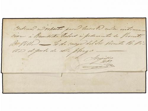 ✉ COLOMBIA. (1840 CA.). Envuelta circulada a MEDELLIN. Marca
