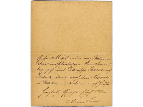 ✉ ESPAÑA ENTEROS POSTALES. Ed. 41. 1908. 10 + 10 cts. naranj