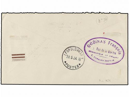 ✉ BELGICA. 1934 (22-III). ANTWER a LEOPOLVILLE (Congo Belga)