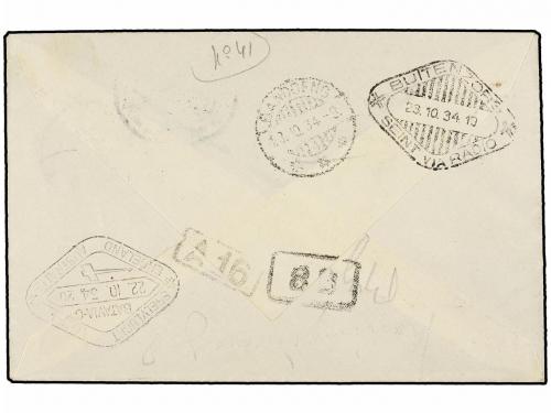 ✉ HOLANDA. 1934 (18-X). ROTTERDAM a BANDOONG (Indonesia). Pr