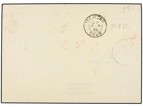 ¿ LIECHTENSTEIN. 1935 (13-IX). TRIESENBERG a TLLECMEN (Alger