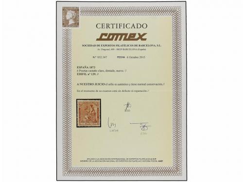 (*) ESPAÑA. Ed. 139. 4 pts. castaño rojo. Excelente centraje